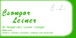 csongor leiner business card